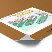 Tequila Worm Rehab Funny Cartoon op Canvas Print (Hoek)