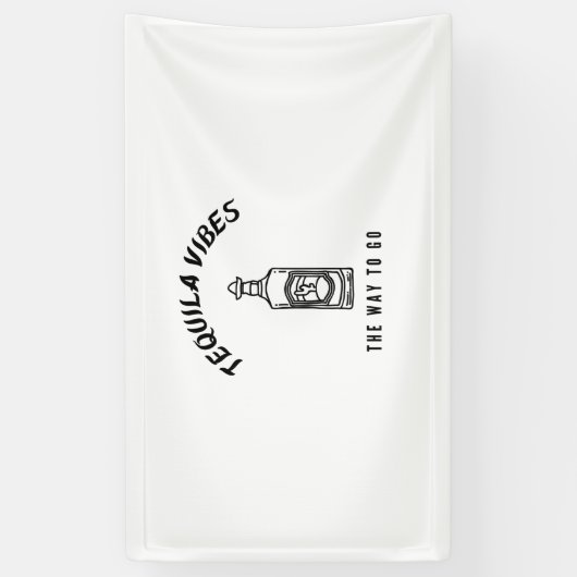 Tequila ziet de weg spandoek (Verticaal)