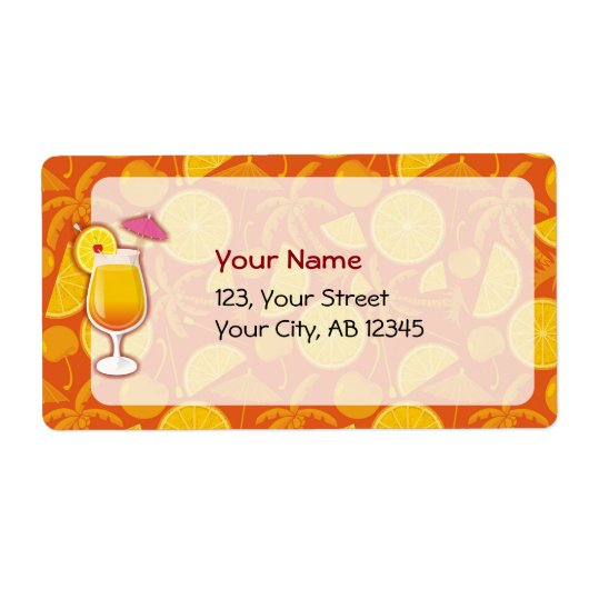 Tequila-zonsopgang Etiket (Voorkant)