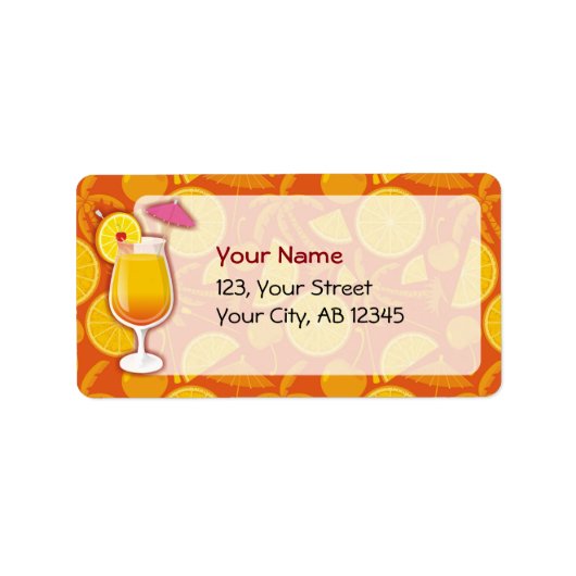 Tequila-zonsopgang Etiket (Voorkant)