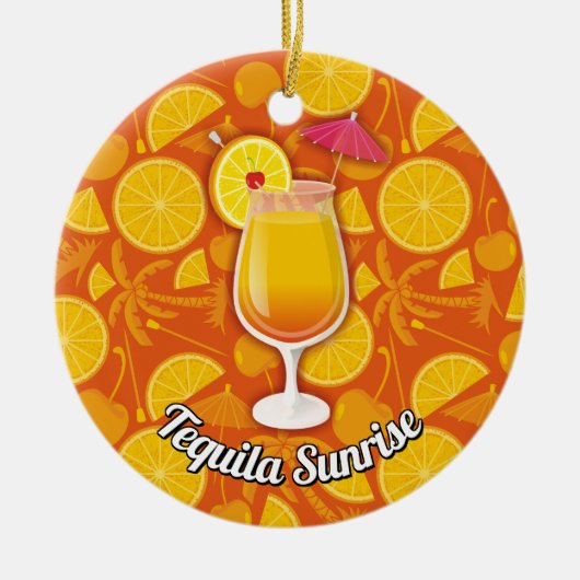 Tequila-zonsopgang Keramisch Ornament (Voorkant)