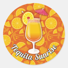 Tequila-zonsopgang Ronde Sticker