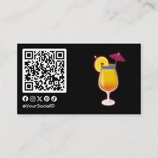 Tequila-zonsopgang Visitekaartje (Achterkant)