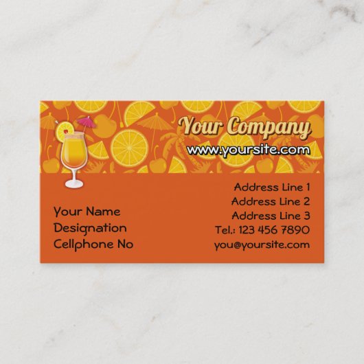 Tequila-zonsopgang Visitekaartje (Voorkant)