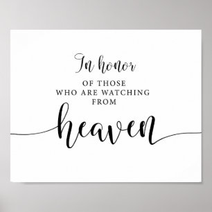 ter ere van degenen die uit de hemel kijken poster
