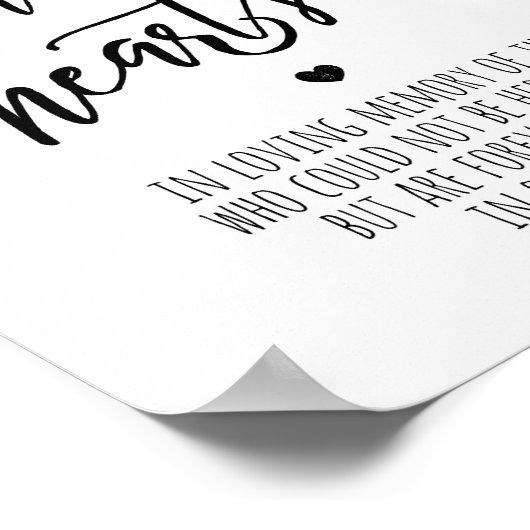 Ter herdenking - voor altijd in ons hart tekst poster (Hoek)