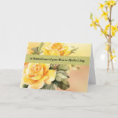 Ter herinnering aan je moeder op Moederdag Rozen Kaart (Gele Bloem)