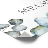 Ter Herinnering Foto Eucalyptus Groene Loof Poster (Hoek)