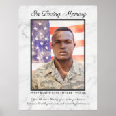 Ter Herinnering Foto Quote Begrafenis Herdenking Poster (Voorkant)