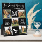 Ter Herinnering Persoonlijk Dodenherdenking Paard  Fotoplaat (Zijkant)