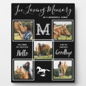 Ter Herinnering Persoonlijk Huisdier Paard Herdenk Fotoplaat (Voorkant)