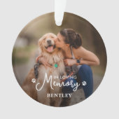 Ter Herinnering - Pootafdrukken Huisdier Hond 2 Fo Ornament (voorkant)