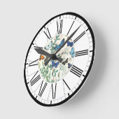  ter illustratie Butterflies Ronde Klok (Hoek)