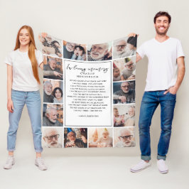 Ter liefdevolle herinnering 14-foto naam & aangepa fleece deken