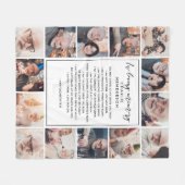 Ter liefdevolle herinnering 14-foto naam & aangepa fleece deken (Voorkant (Horizontaal))