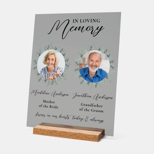 Ter liefdevolle herinnering 2 Foto Begroeiing Herd Acryl Bord (Hoek)