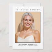 Ter liefdevolle herinnering 2-foto eenvoudig moder bedankkaart (Voorkant)