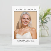Ter liefdevolle herinnering 2-foto eenvoudig moder bedankkaart (Staand voorkant)