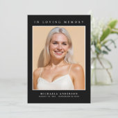 Ter liefdevolle herinnering 2-foto eenvoudig moder bedankkaart (Staand voorkant)