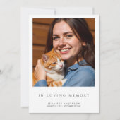 Ter liefdevolle herinnering 2-foto moderne rouwdie bedankkaart (Voorkant)