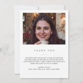 Ter liefdevolle herinnering 2-foto moderne rouwdie bedankkaart (Achterkant)