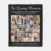 Ter liefdevolle herinnering 30 foto collage herden fleece deken (Voorkant)