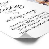 Ter liefdevolle herinnering 4 Foto Hemel Bruiloft  Poster (Hoek)