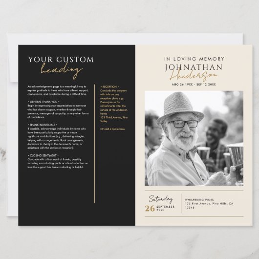 Ter liefdevolle herinnering 5-Foto Eerbetoon Uitva (Voorkant)