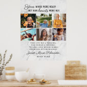 Ter liefdevolle herinnering | 6 foto collage rouwd poster (Keuken)