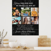Ter liefdevolle herinnering | 6 foto collage rouwk poster (Keuken)