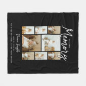 Ter liefdevolle herinnering | 8 foto collage herde fleece deken (Voorkant (Horizontaal))