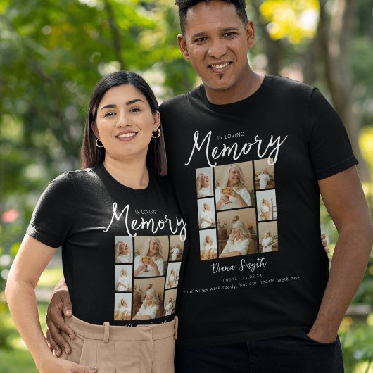 Ter liefdevolle herinnering | 8 Foto collage herde T-shirt
