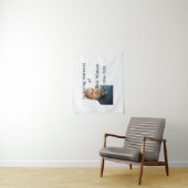 Ter liefdevolle herinnering aan naam jaar foto mod wandkleed (In situ)