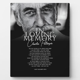 Ter liefdevolle herinnering Aangepaste tekst en fo Fotoplaat