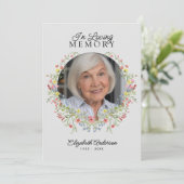 Ter liefdevolle herinnering Aquarel wilde bloemen  Kaart (Staand voorkant)