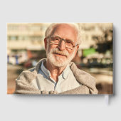 Ter liefdevolle herinnering Elegant Schrift 2-foto Gastenboek (Achterkant)