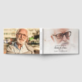 Ter liefdevolle herinnering Elegant Schrift 2-foto Gastenboek (Volledig)