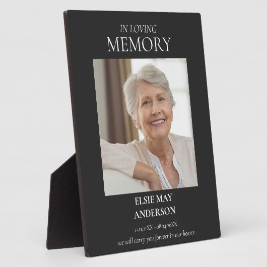 Ter liefdevolle herinnering elegante foto fotoplaat (Zijkant)