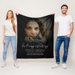 Ter liefdevolle herinnering Elegante script herden Fleece Deken