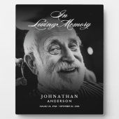 Ter liefdevolle herinnering Foto Elegant Schrift T Fotoplaat (Voorkant)