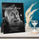 Ter liefdevolle herinnering Foto Elegant Schrift T Fotoplaat (Zijkant)