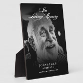 Ter liefdevolle herinnering Foto Elegante Script T Fotoplaat (Zijkant)