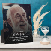 Ter liefdevolle herinnering: Foto en boodschap op  Fotoplaat (Zijkant)