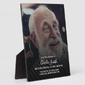 Ter liefdevolle herinnering: Foto en tekst op ezel Fotoplaat (Zijkant)