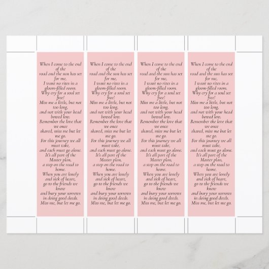 Ter liefdevolle herinnering Foto-herdenkingsbladwi (Achterkant)