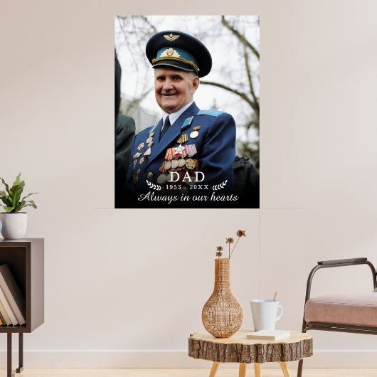 Ter liefdevolle herinnering | Foto-herdenkingsdien Poster (Woonkamer 3)