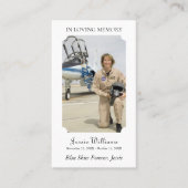 Ter liefdevolle herinnering Foto Herdenkingsdienst Visitekaartje (Voorkant)