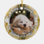 Ter liefdevolle herinnering | Foto huisdier-herden Keramisch Ornament (Voorkant)