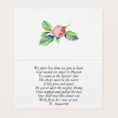 Ter liefdevolle herinnering foto kaart herdenking  visitekaartje (Binnenkant ongevouwen)