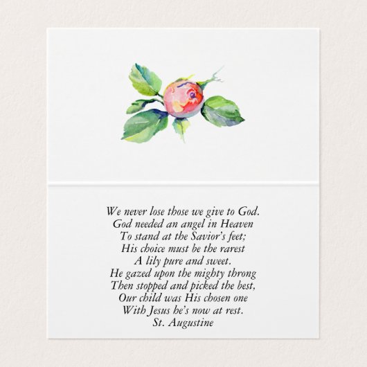 Ter liefdevolle herinnering foto kaart herdenking  visitekaartje (Binnenkant ongevouwen)